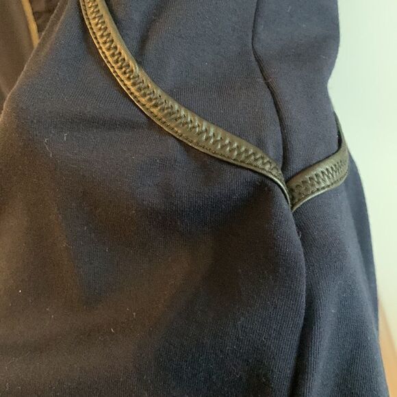 Cache’ Size Large Navy blue dress with black faux leather trim - Picture 10 of 13